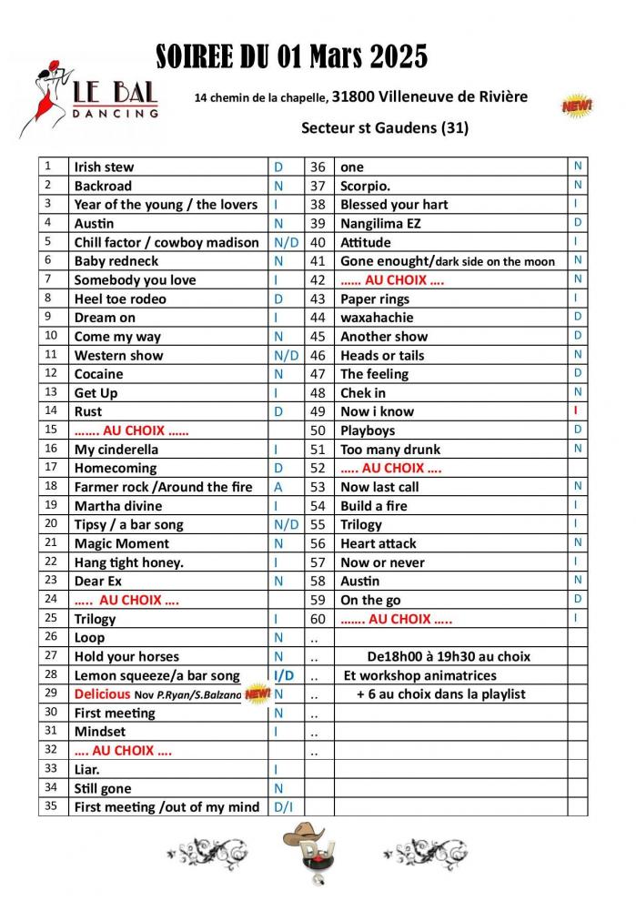2025 03 01 le bal playlist