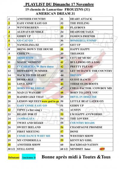 Frouzins 2024 11 17 playlist