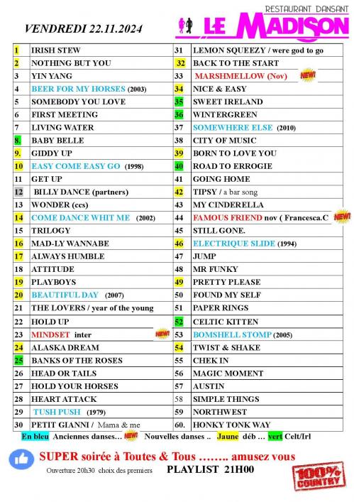 Madison 2024 11 22 playlist