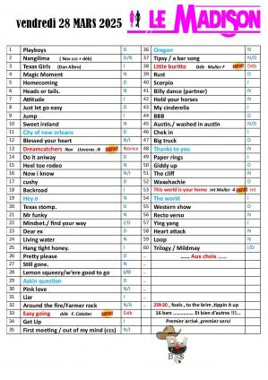 Madison 2025 03 28 playlist